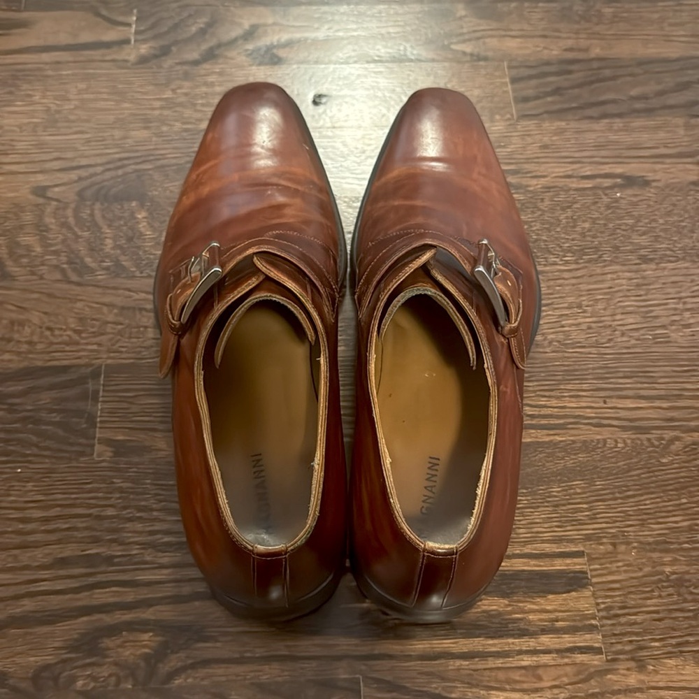 Men's Magnanni Marco II Monk Strap Leather Dress Shoes - Picture 3 of 9